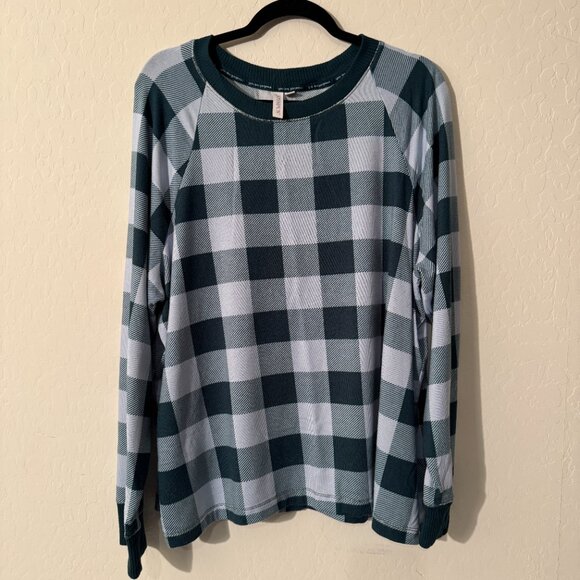 Joyspun Plaid Lounge Set | Soft Knit Top & Wide-Leg Pants | Size XXL - Picture 5 of 5